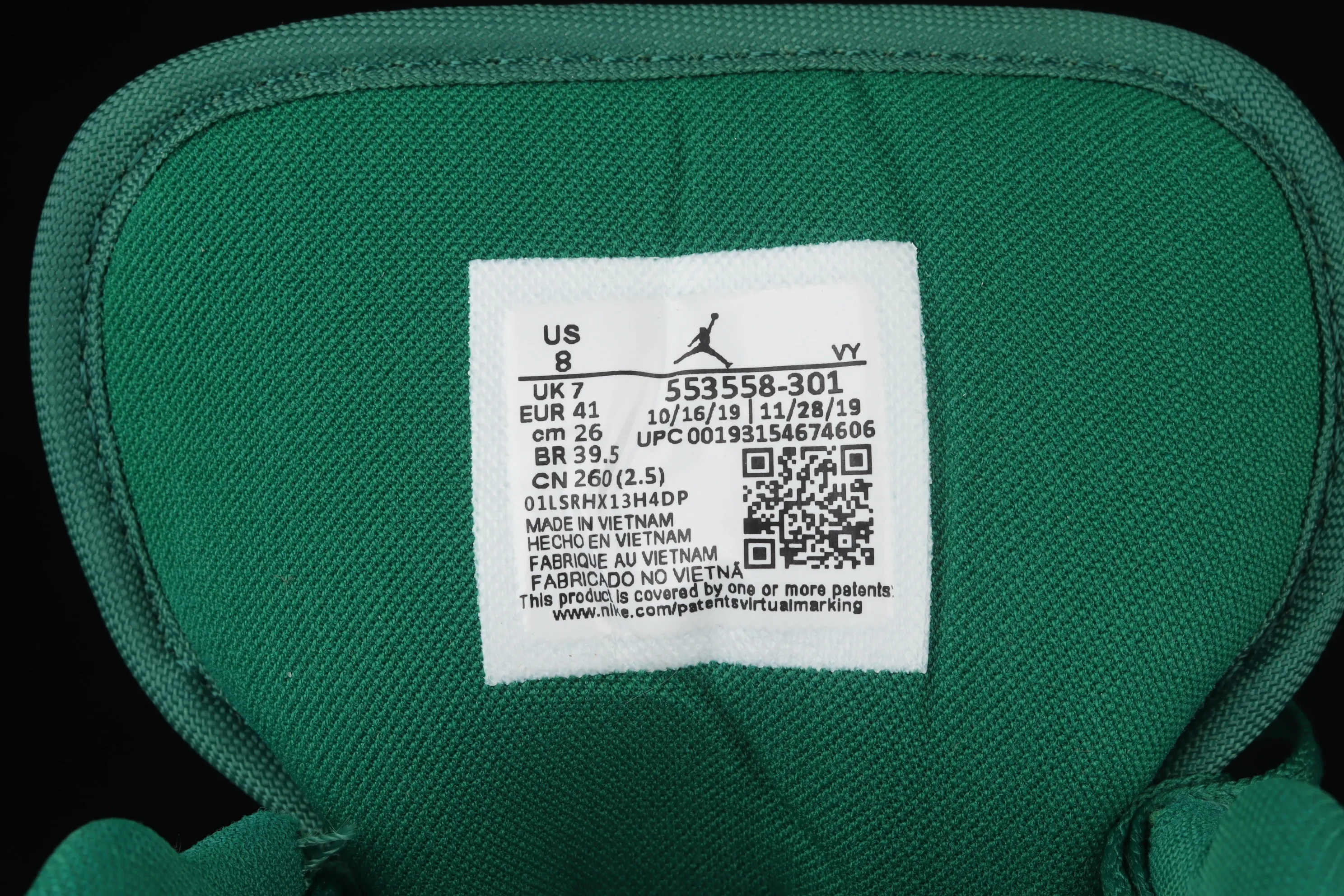 All categories Air Jordan Jordan series basketball shoes Air Jordan 1 Low G version pure original Air Jordan 1 Low AJ1 Joe 1 Celtics low-top cultural and leisure sports sneakers 553558-301